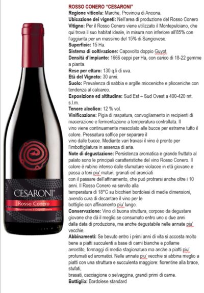 VINO CESARONI ROSSO CONERO 75CL
