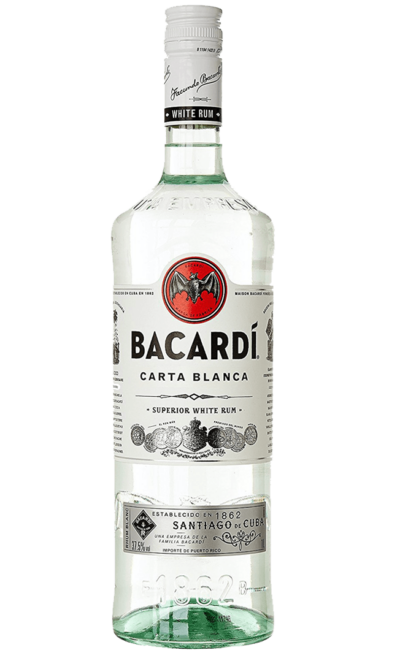 BACARDI RUM CARTA BLANCA 1LT SUPERIOR WHITE RUM